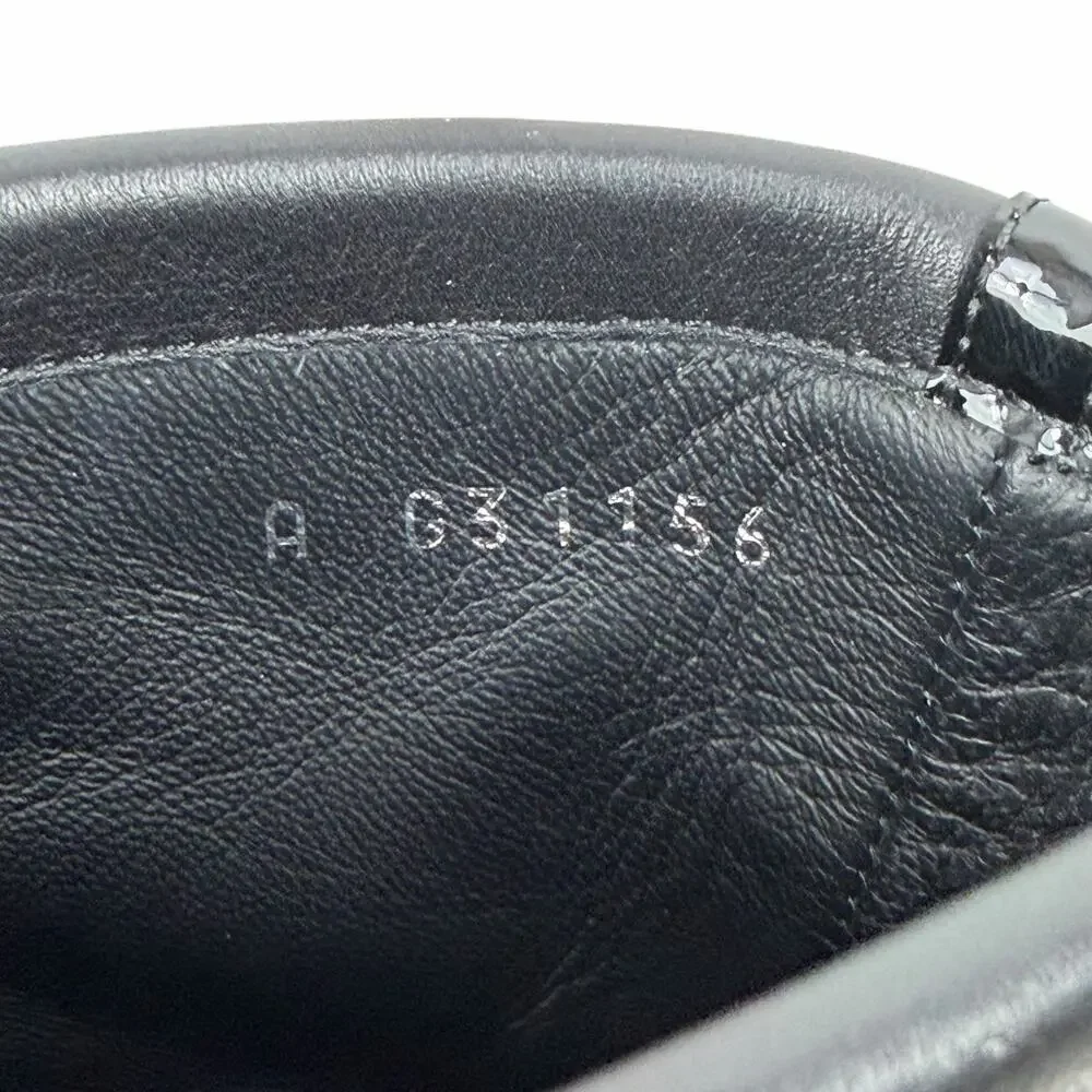 Chanel Interlocking CC logo Cap Toe Foldover Boots Black Leather Size 36